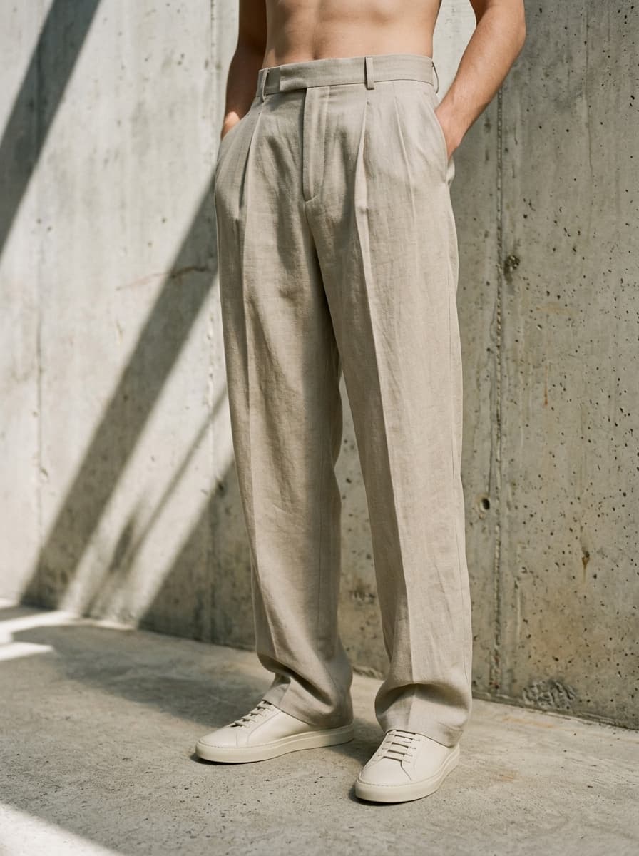 Pleated Wide Trouser